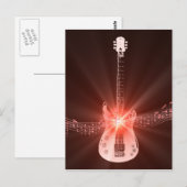 Brenngitarre Postkarte (Vorne/Hinten)