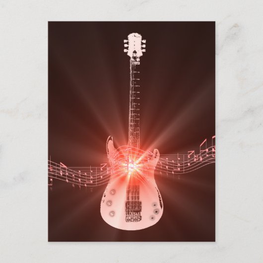 Brenngitarre Postkarte (Vorderseite)