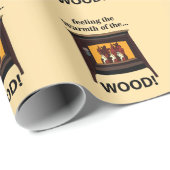 Brennholz Brennholz Brandholz Geschenkpapier (Rolleneckpunkt)