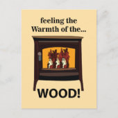 Brennholz Brennholz Brandholz Postkarte (Vorderseite)
