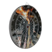 Brennholz Dartscheibe (Vorderseite Links)