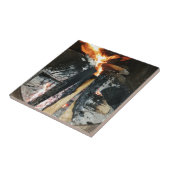 Brennholz Fliese (Seite)