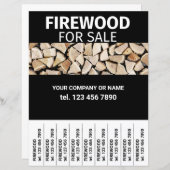 Brennholz für den Verkauf von Holz Flyer Abreißen (Vorne/Hinten)