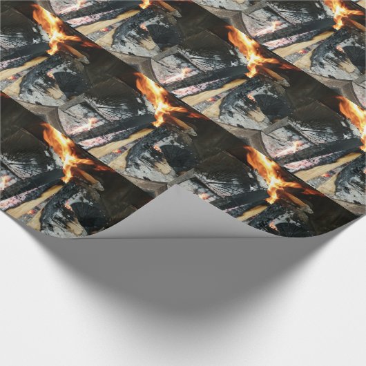Brennholz Geschenkpapier (Ecke)