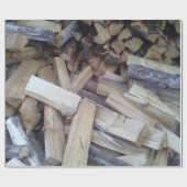 Brennholz Geschenkpapier (Flach)