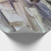 Brennholz Geschenkpapier (Ecke)