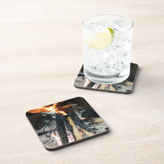 Brennholz Getränkeuntersetzer (Rechte Seite)