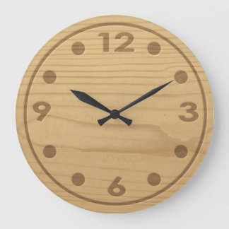 Brennholz Große Wanduhr