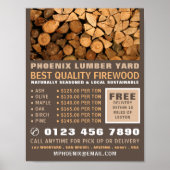 Brennholz, Holz/Holz/Holzgarten Poster (Vorne)