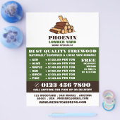 Brennholz, Holz/Holz/Holzgartenwerbung Flyer (Einzeln)
