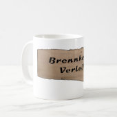 Brennholz Kaffeetasse (Vorderseite Links)