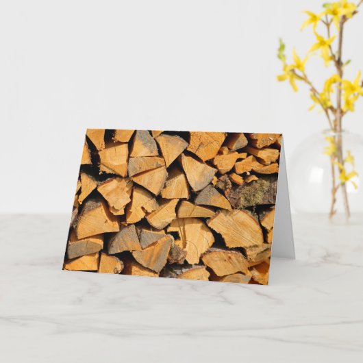 Brennholz Karte (Gelbe Blume)