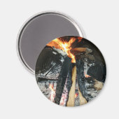 Brennholz Magnet (Vorderseite/Rückseite)