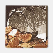 Brennholz Magnet (Vorne)