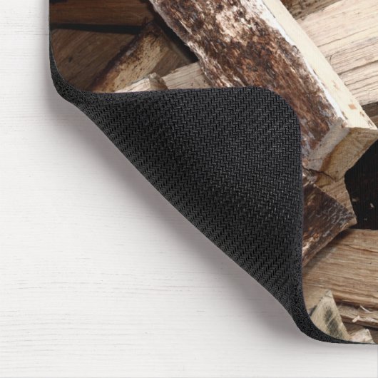 Brennholz Mousepad (Ecke)