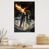 Brennholz Poster (Küche)