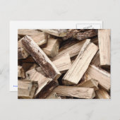 Brennholz Postkarte (Vorne/Hinten)