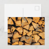 Brennholz Postkarte (Vorne/Hinten)