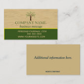 Brennholz und Baum Visitenkarte (Vorne/Hinten)