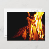 Brennholz- und Feuerpostkarte Postkarte (Vorne/Hinten)