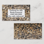 Brennholz-Visitenkarte Visitenkarte (Vorne/Hinten)