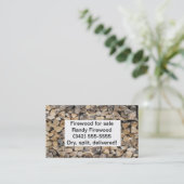 Brennholz-Visitenkarte Visitenkarte (Stehend Vorderseite)