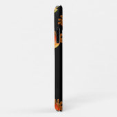 Brennholzmuster auf schwarz Case-Mate iPhone hülle (Hinten/Rechts)