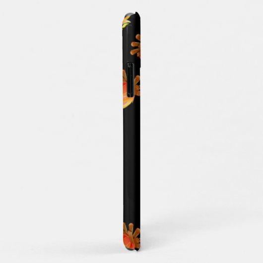 Brennholzmuster auf schwarz Case-Mate iPhone hülle (Hinten/Rechts)