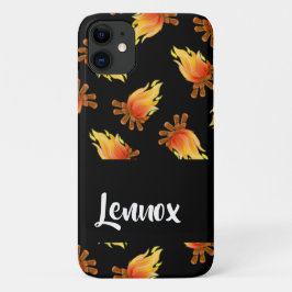 Brennholzmuster auf schwarz Case-Mate iPhone hülle