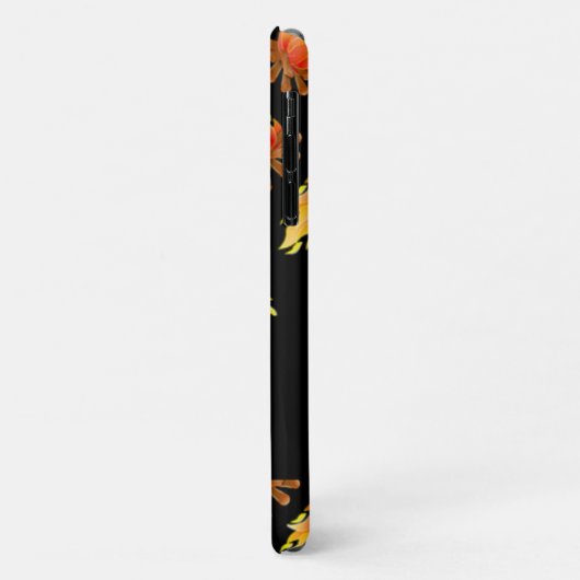 Brennholzmuster auf schwarz Case-Mate iPhone hülle (Hinten/Links)