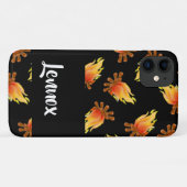 Brennholzmuster auf schwarz Case-Mate iPhone hülle (Rückseite (Horizontal))