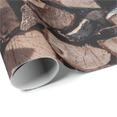Brennholzplatte Geschenkpapier (Rolleneckpunkt)