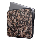 Brennholzplatte Laptopschutzhülle (Vorderseite Links)