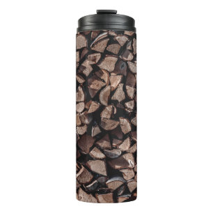 Brennholzplatte Thermosbecher