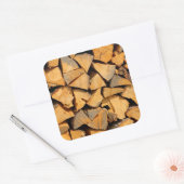 Brennholzwirbelsäge Quadratischer Aufkleber (Umschlag)