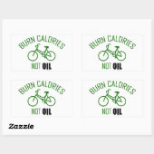 Brennkalorien nicht Öl Rechteckiger Aufkleber (Blatt)