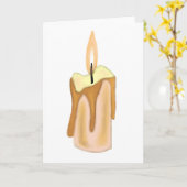 Brennkerze Karte (Gelbe Blume)