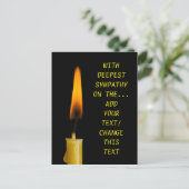 Brennkerze und Ihr Text Postkarte (Stehend Vorderseite)