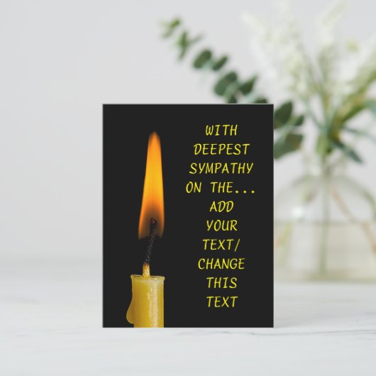 Brennkerze und Ihr Text Postkarte (Stehend Vorderseite)