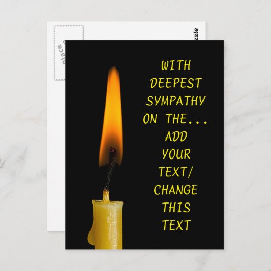 Brennkerze und Ihr Text Postkarte (Vorne/Hinten)
