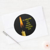 Brennkerze und Ihr Text Runder Aufkleber (Umschlag)