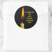 Brennkerze und Ihr Text Runder Aufkleber (Tasche)