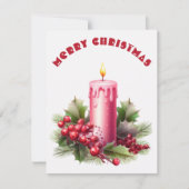 Brennkerze - Weihnachtskarte Feiertagskarte (Vorderseite)