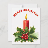 Brennkerze - Weihnachtskarte Feiertagskarte (Vorderseite)