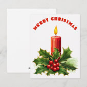 Brennkerze - Weihnachtskarte Feiertagskarte (Vorne/Hinten)