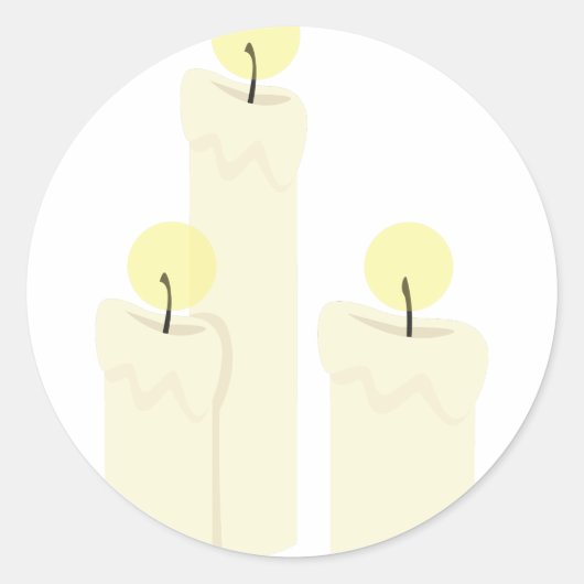 Brennkerzen Runder Aufkleber (Vorderseite)