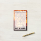 Brennlion Inspiration Zitat Post-it Klebezettel (Auf Schreibtisch)