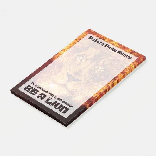 Brennlion Inspiration Zitat Post-it Klebezettel (angewinkelt)