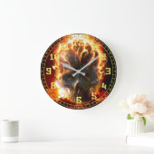 Brennschädel Große Wanduhr (Zuhause)