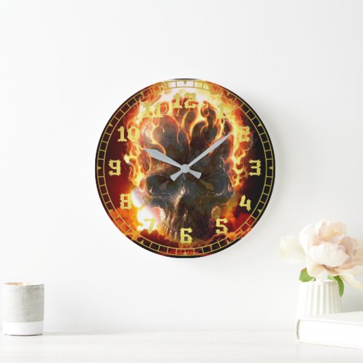 Brennschädel Große Wanduhr (Zuhause)